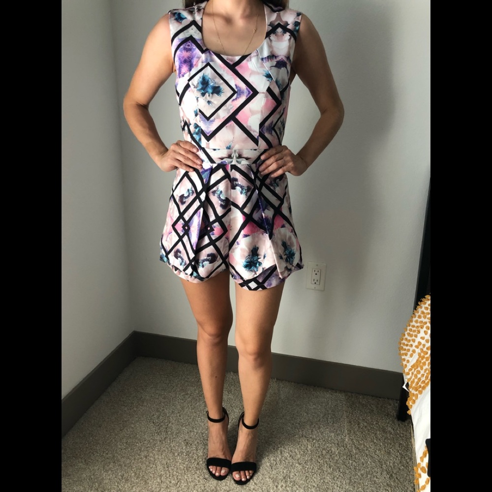 Floral Print Romper